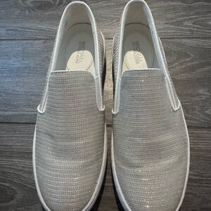 Michael Kors Glittering Silver Women’s Loafers